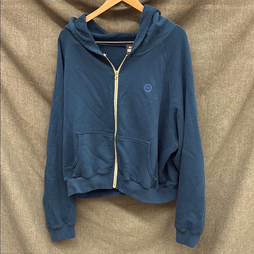 BIG BUD PRESS Blue Zip-Up Hoodie size 1x